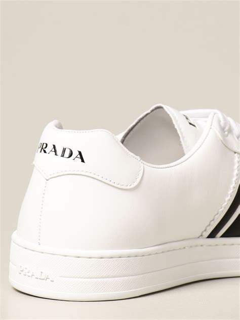 scarpe prada 2016 suola bianco|Sneakers in pelle in Bianco .